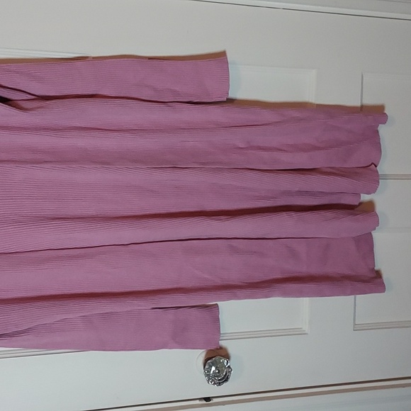 525 America Women's Ribbed Knit Duster Sweater In Dusty Lilac Size Large - Picture 3 of 11